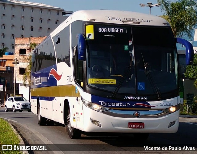 Taipastur Transportes Turísticos 3660 na cidade de Aparecida, São Paulo, Brasil, por Vicente de Paulo Alves. ID da foto: 10607948.