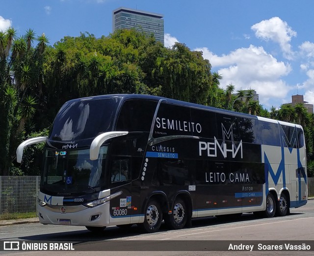 Empresa de Ônibus Nossa Senhora da Penha 60080 na cidade de Curitiba, Paraná, Brasil, por Andrey  Soares Vassão. ID da foto: 10607593.