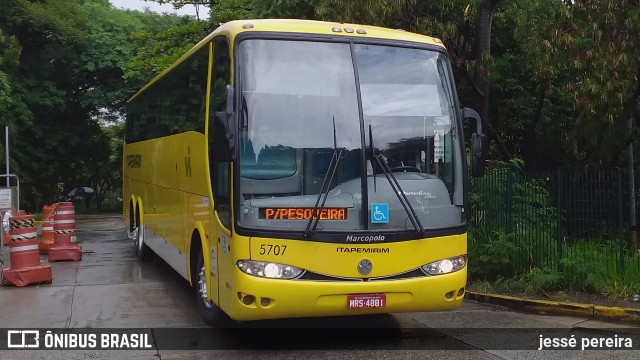 Viação Itapemirim 5707 na cidade de São Paulo, São Paulo, Brasil, por jessé pereira. ID da foto: 10609824.