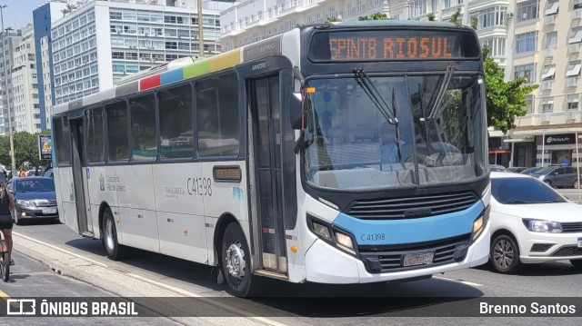 Real Auto Ônibus C41398 na cidade de Rio de Janeiro, Rio de Janeiro, Brasil, por Brenno Santos. Número da foto: #10610316.