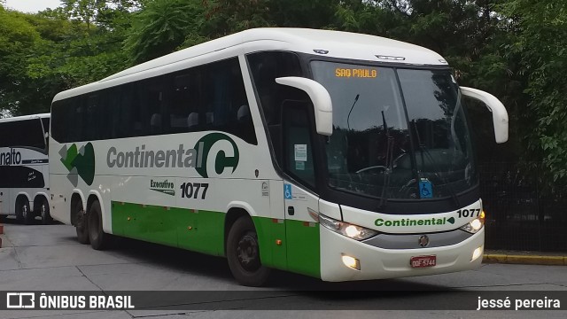 Viação Continental de Transportes 1077 na cidade de São Paulo, São Paulo, Brasil, por jessé pereira. ID da foto: 10609775.