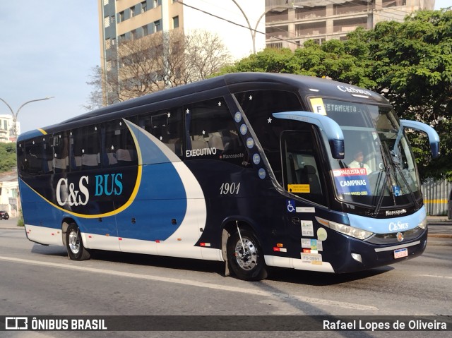 C&S Bus - Claudio Transportes e Turismo 1901 na cidade de São Paulo, São Paulo, Brasil, por Rafael Lopes de Oliveira. Número da foto: #10607455.