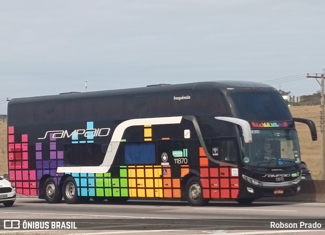 Viação Sampaio 11870 na cidade de São José dos Campos, São Paulo, Brasil, por Robson Prado. Número da foto: #10610092.