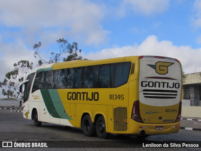 Empresa Gontijo de Transportes 18345 na cidade de Caruaru, Pernambuco, Brasil, por Lenilson da Silva Pessoa. ID da foto: 10608205.