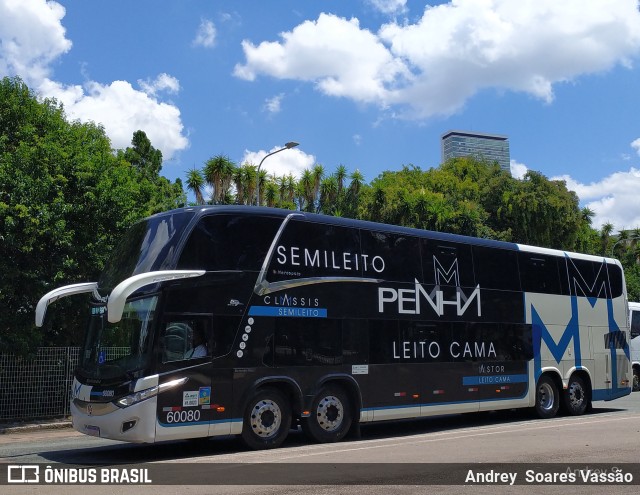 Empresa de Ônibus Nossa Senhora da Penha 60080 na cidade de Curitiba, Paraná, Brasil, por Andrey  Soares Vassão. ID da foto: 10608033.