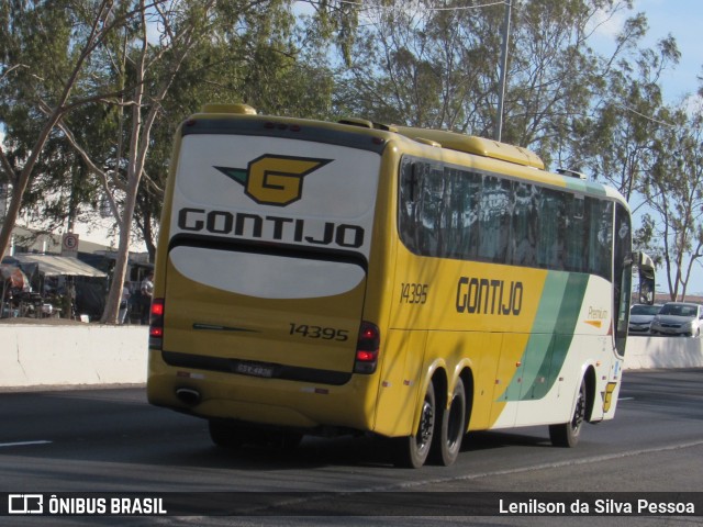 Empresa Gontijo de Transportes 14395 na cidade de Caruaru, Pernambuco, Brasil, por Lenilson da Silva Pessoa. ID da foto: 10608483.