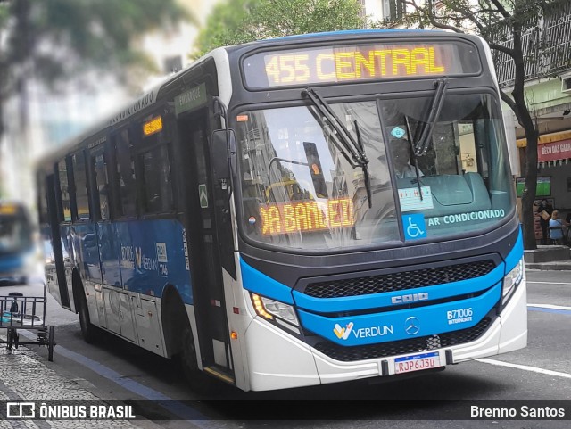 Viação Verdun B71006 na cidade de Rio de Janeiro, Rio de Janeiro, Brasil, por Brenno Santos. ID da foto: 10610263.