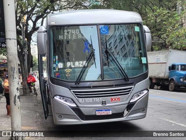 Auto Viação 1001 RJ 108.1161 na cidade de Rio de Janeiro, Rio de Janeiro, Brasil, por Brenno Santos. ID da foto: 10608041.