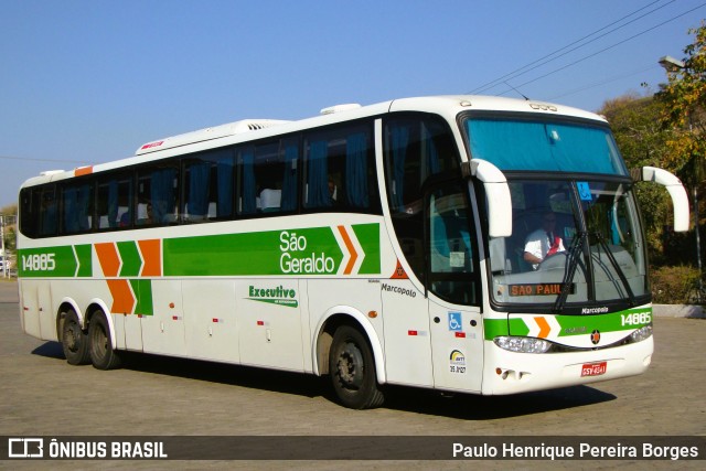 Cia. São Geraldo de Viação 14885 na cidade de Paraíba do Sul, Rio de Janeiro, Brasil, por Paulo Henrique Pereira Borges. ID da foto: 10607563.