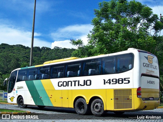 Empresa Gontijo de Transportes 14985 na cidade de Juiz de Fora, Minas Gerais, Brasil, por Luiz Krolman. ID da foto: 10612185.