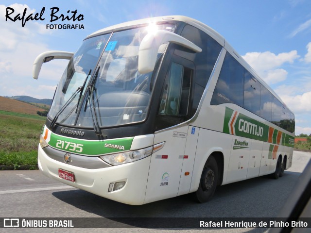 Empresa Gontijo de Transportes 21735 na cidade de São Gonçalo do Sapucaí, Minas Gerais, Brasil, por Rafael Henrique de Pinho Brito. ID da foto: 10612514.