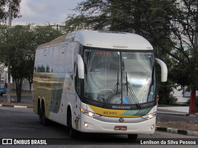 Empresa Gontijo de Transportes 18345 na cidade de Caruaru, Pernambuco, Brasil, por Lenilson da Silva Pessoa. ID da foto: 10611668.