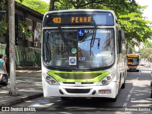Viação VG B31158 na cidade de Rio de Janeiro, Rio de Janeiro, Brasil, por Brenno Santos. Número da foto: #10613370.
