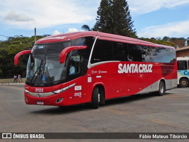 Viação Santa Cruz 31123 na cidade de Três Corações, Minas Gerais, Brasil, por Fábio Mateus Tibúrcio. ID da foto: 10611341.