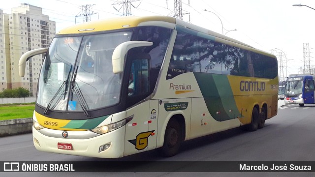 Empresa Gontijo de Transportes 18695 na cidade de São José dos Campos, São Paulo, Brasil, por Marcelo José Souza. ID da foto: 10615045.