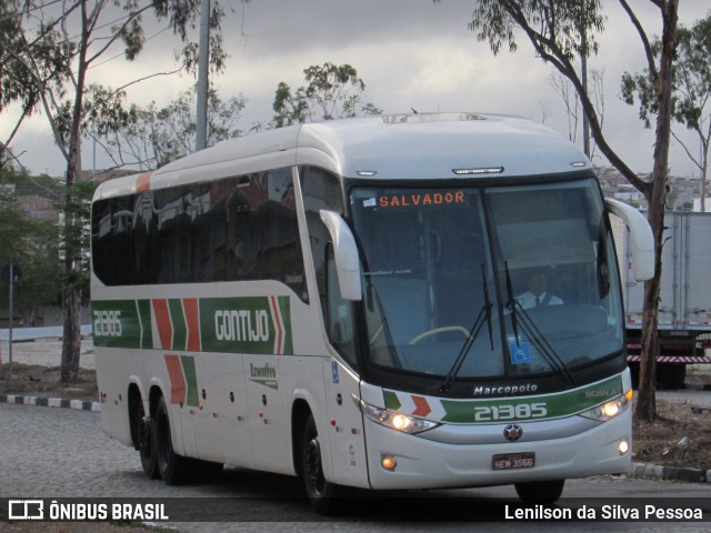 Empresa Gontijo de Transportes 21385 na cidade de Caruaru, Pernambuco, Brasil, por Lenilson da Silva Pessoa. ID da foto: 10614860.