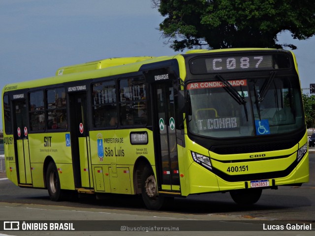 Viação Primor 400.151 na cidade de São Luís, Maranhão, Brasil, por Lucas Gabriel. ID da foto: 10615743.