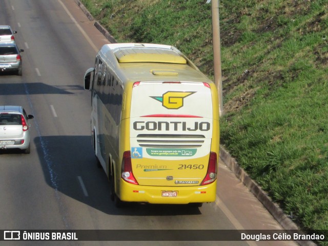 Empresa Gontijo de Transportes 21450 na cidade de Belo Horizonte, Minas Gerais, Brasil, por Douglas Célio Brandao. ID da foto: 10539966.