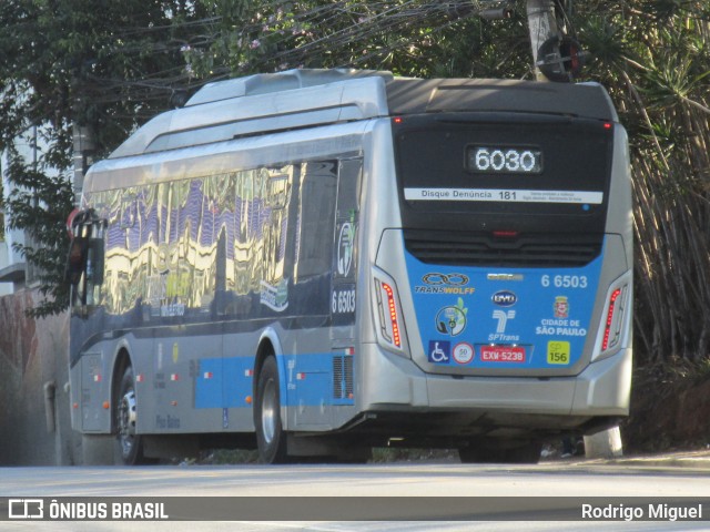 Transwolff Transportes e Turismo 6 6503 na cidade de São Paulo, São Paulo, Brasil, por Rodrigo Miguel. ID da foto: 10539492.