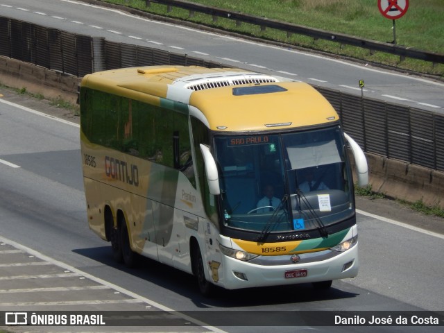 Empresa Gontijo de Transportes 18585 na cidade de Aparecida, São Paulo, Brasil, por Danilo Danibus. ID da foto: 10540466.