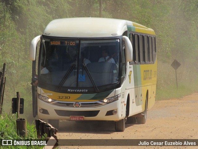 Empresa Gontijo de Transportes 3230 na cidade de Dom Silvério, Minas Gerais, Brasil, por Julio Cesar Euzebio Alves. ID da foto: 10540120.