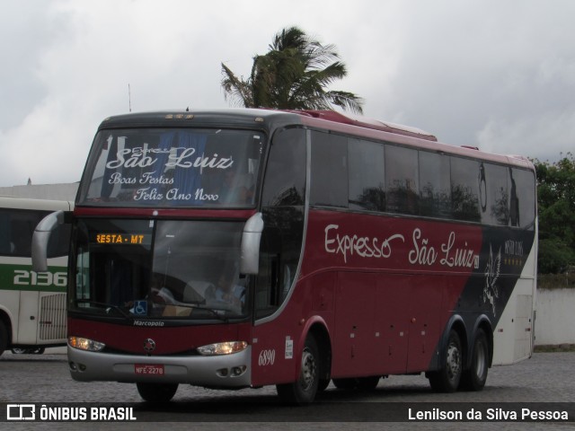 Expresso São Luiz 6890 na cidade de Caruaru, Pernambuco, Brasil, por Lenilson da Silva Pessoa. Número da foto: #10538764.