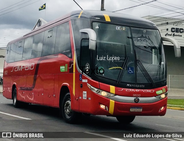 Viação Sampaio 9632 na cidade de Juiz de Fora, Minas Gerais, Brasil, por Luiz Eduardo Lopes da Silva. ID da foto: 10618666.