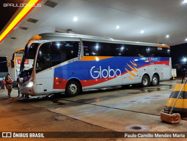 Globo Tur 2535 na cidade de Igarapava, São Paulo, Brasil, por Paulo Camillo Mendes Maria. Número da foto: #10616522.