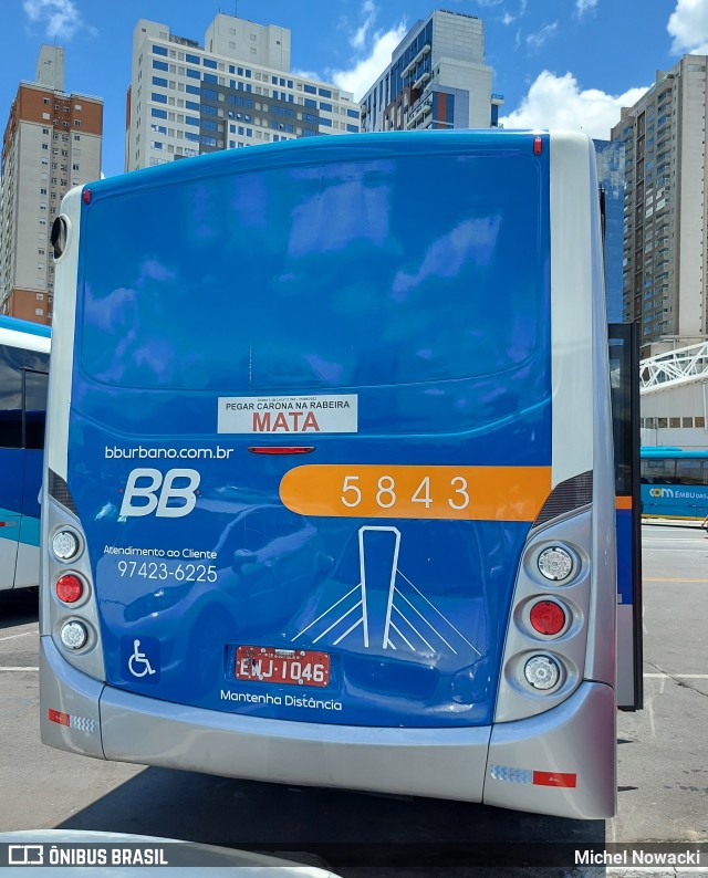 BB Transportes e Turismo 5843 na cidade de Barueri, São Paulo, Brasil, por Michel Nowacki. Número da foto: #10618143.