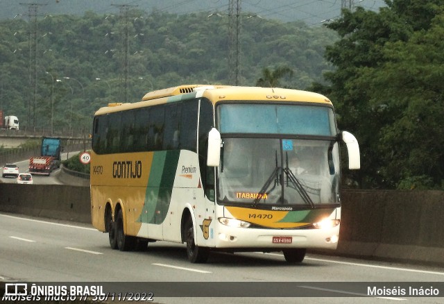 Empresa Gontijo de Transportes 14470 na cidade de Cubatão, São Paulo, Brasil, por Moiséis Inácio. Número da foto: #10617695.