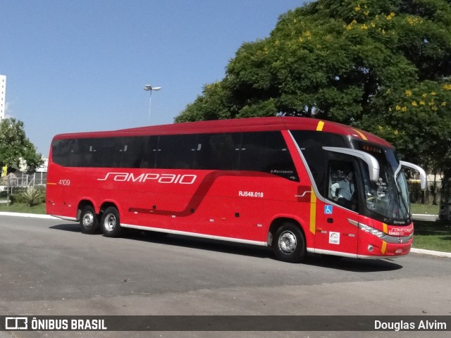 Viação Sampaio 4109 na cidade de Mogi das Cruzes, São Paulo, Brasil, por Douglas Alvim. Número da foto: #10542783.