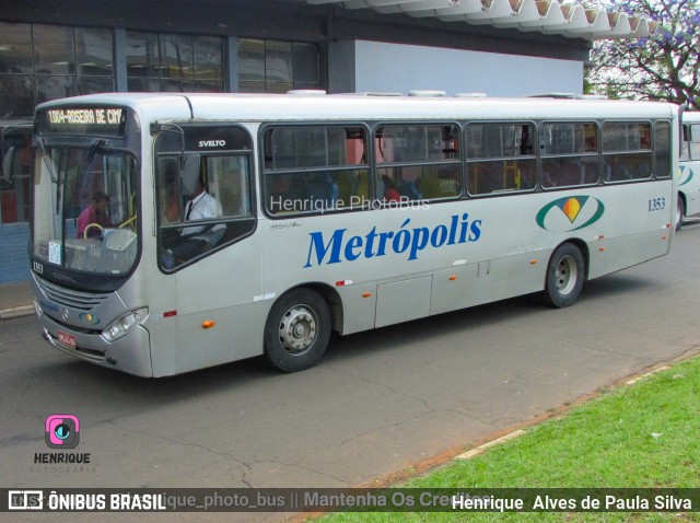 Expresso Metrópolis Transportes e Viagens 1353 na cidade de Jaguariúna, São Paulo, Brasil, por Henrique Alves de Paula Silva. ID da foto: 10541140.