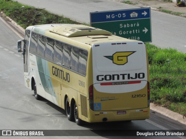 Empresa Gontijo de Transportes 12160 na cidade de Belo Horizonte, Minas Gerais, Brasil, por Douglas Célio Brandao. ID da foto: 10542339.