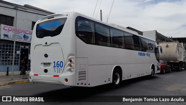 Autobuses Melipilla 160 na cidade de Estación Central, Santiago, Metropolitana de Santiago, Chile, por Benjamín Tomás Lazo Acuña. Número da foto: #10543181.