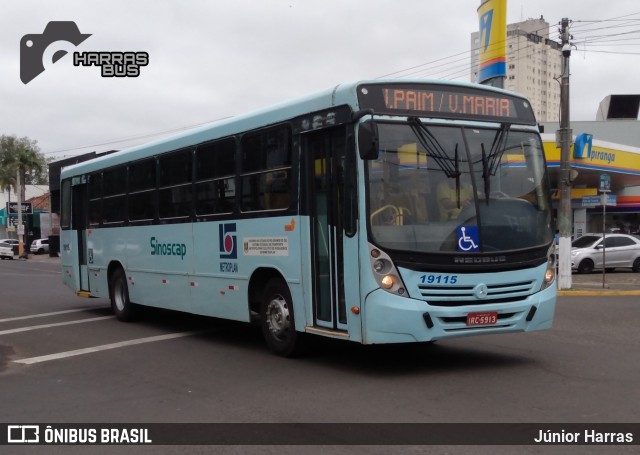 Viação Sinoscap 19115 na cidade de São Leopoldo, Rio Grande do Sul, Brasil, por Júnior Harras. ID da foto: 10540974.