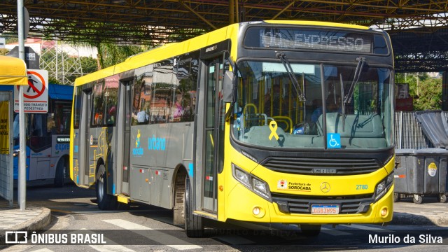 City Transporte Urbano Intermodal Sorocaba 2780 na cidade de Sorocaba, São Paulo, Brasil, por Murilo da Silva. ID da foto: 10542230.