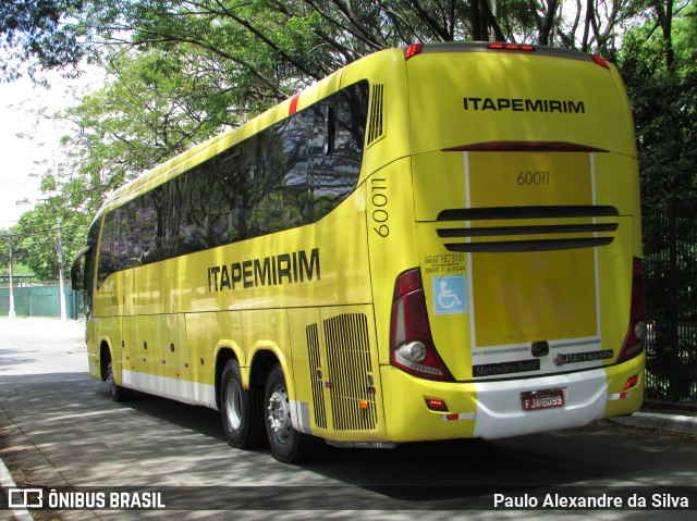 Viação Itapemirim 60011 na cidade de São Paulo, São Paulo, Brasil, por Paulo Alexandre da Silva. ID da foto: 10543729.