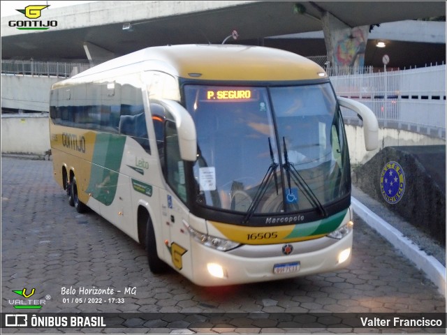 Empresa Gontijo de Transportes 16505 na cidade de Belo Horizonte, Minas Gerais, Brasil, por Valter Francisco. ID da foto: 10543906.