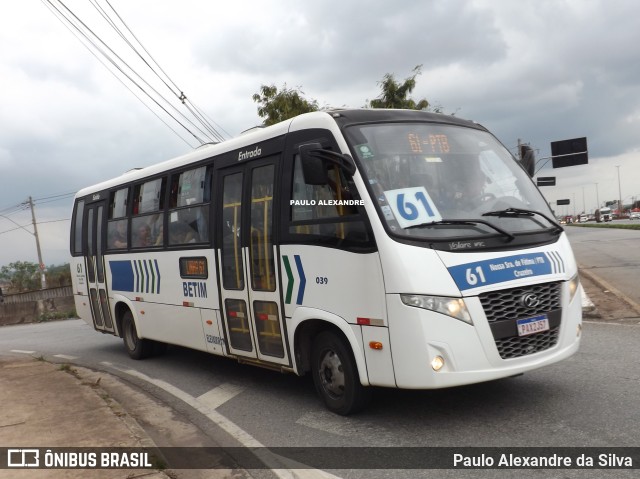 Transporte Alternativo Complementar de Betim 039 na cidade de Betim, Minas Gerais, Brasil, por Paulo Alexandre da Silva. ID da foto: 10544123.