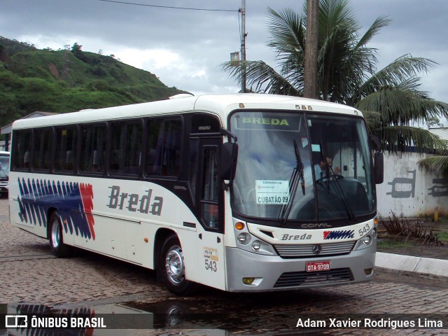 Breda Transportes e Serviços 543 na cidade de Cubatão, São Paulo, Brasil, por Adam Xavier Rodrigues Lima. ID da foto: 10544358.