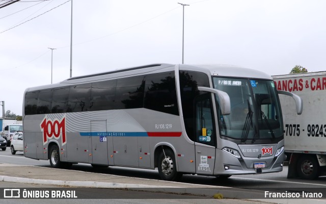 Auto Viação 1001 RJ 108.1219 na cidade de São Paulo, São Paulo, Brasil, por Francisco Ivano. ID da foto: 10545294.