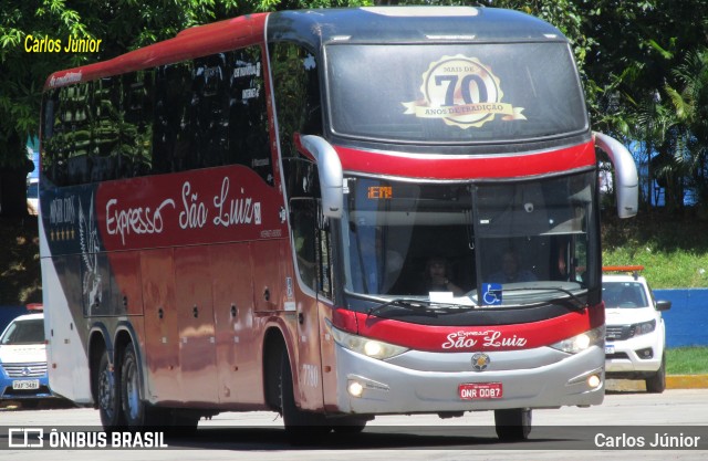 Expresso São Luiz 7780 na cidade de Goiânia, Goiás, Brasil, por Carlos Júnior. ID da foto: 10545297.