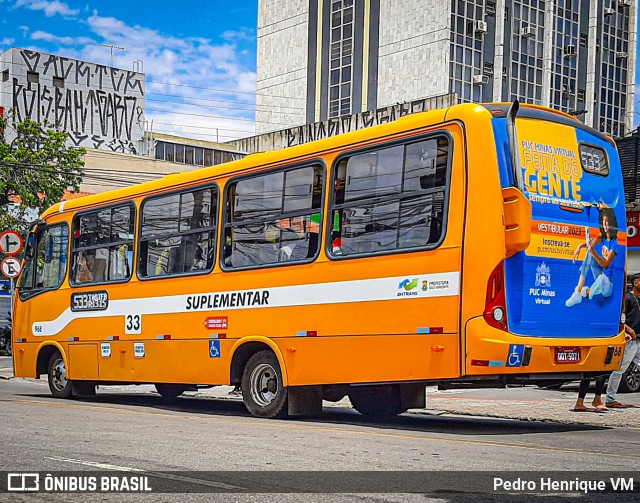Transporte Suplementar de Belo Horizonte 968 na cidade de Belo Horizonte, Minas Gerais, Brasil, por Pedro Henrique VM. Número da foto: #10545522.