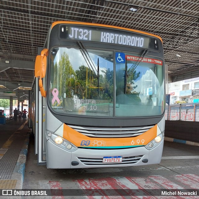 BB Transportes e Turismo 699 na cidade de Jandira, São Paulo, Brasil, por Michel Nowacki. Número da foto: #10549198.