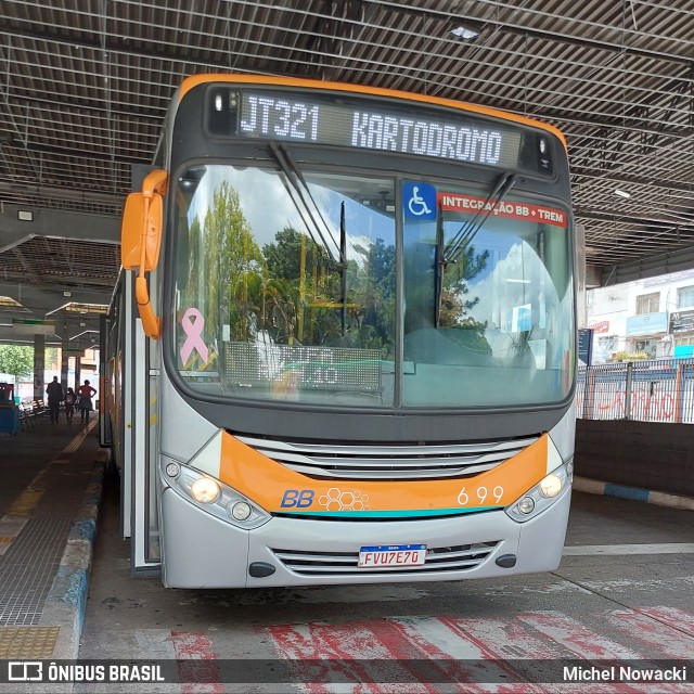 BB Transportes e Turismo 699 na cidade de Jandira, São Paulo, Brasil, por Michel Nowacki. ID da foto: 10549198.