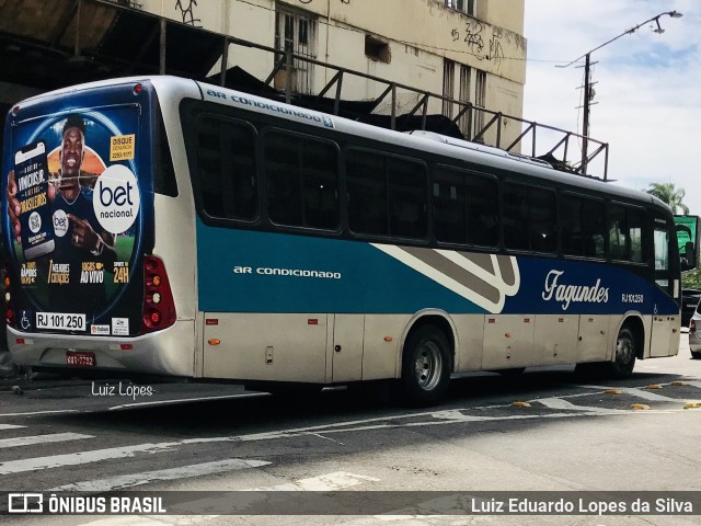 Auto Ônibus Fagundes RJ 101.250 na cidade de Rio de Janeiro, Rio de Janeiro, Brasil, por Luiz Eduardo Lopes da Silva. ID da foto: 10546680.