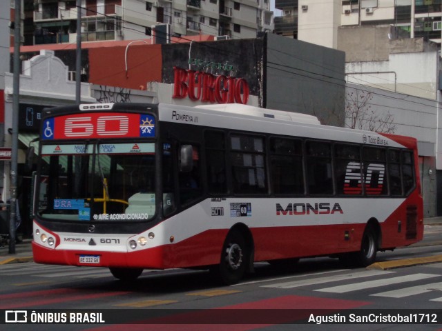 MONSA - Microomnibus Norte 6071 na cidade de Ciudad Autónoma de Buenos Aires, Argentina, por Agustin SanCristobal1712. Número da foto: #10548054.