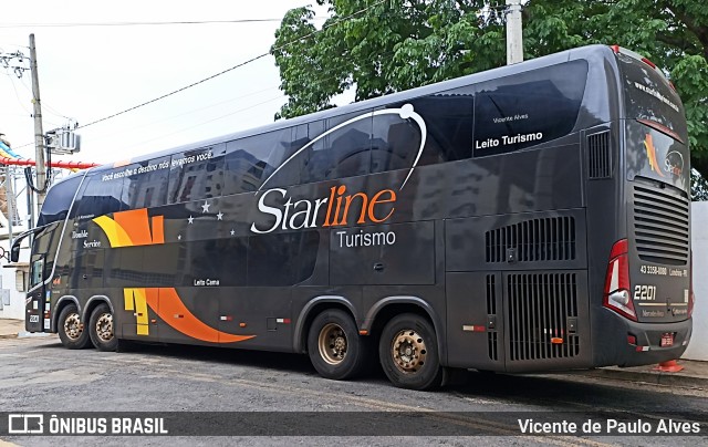 Starline Turismo 2201 na cidade de Caldas Novas, Goiás, Brasil, por Vicente de Paulo Alves. ID da foto: 10546386.