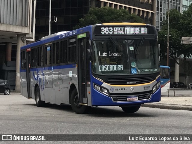Viação Vila Real B11571 na cidade de Rio de Janeiro, Rio de Janeiro, Brasil, por Luiz Eduardo Lopes da Silva. Número da foto: #10546595.