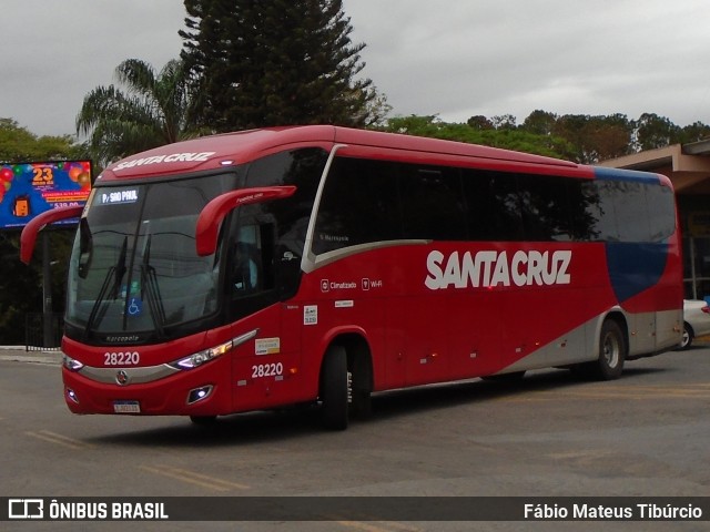 Viação Santa Cruz 28220 na cidade de Três Corações, Minas Gerais, Brasil, por Fábio Mateus Tibúrcio. ID da foto: 10547187.